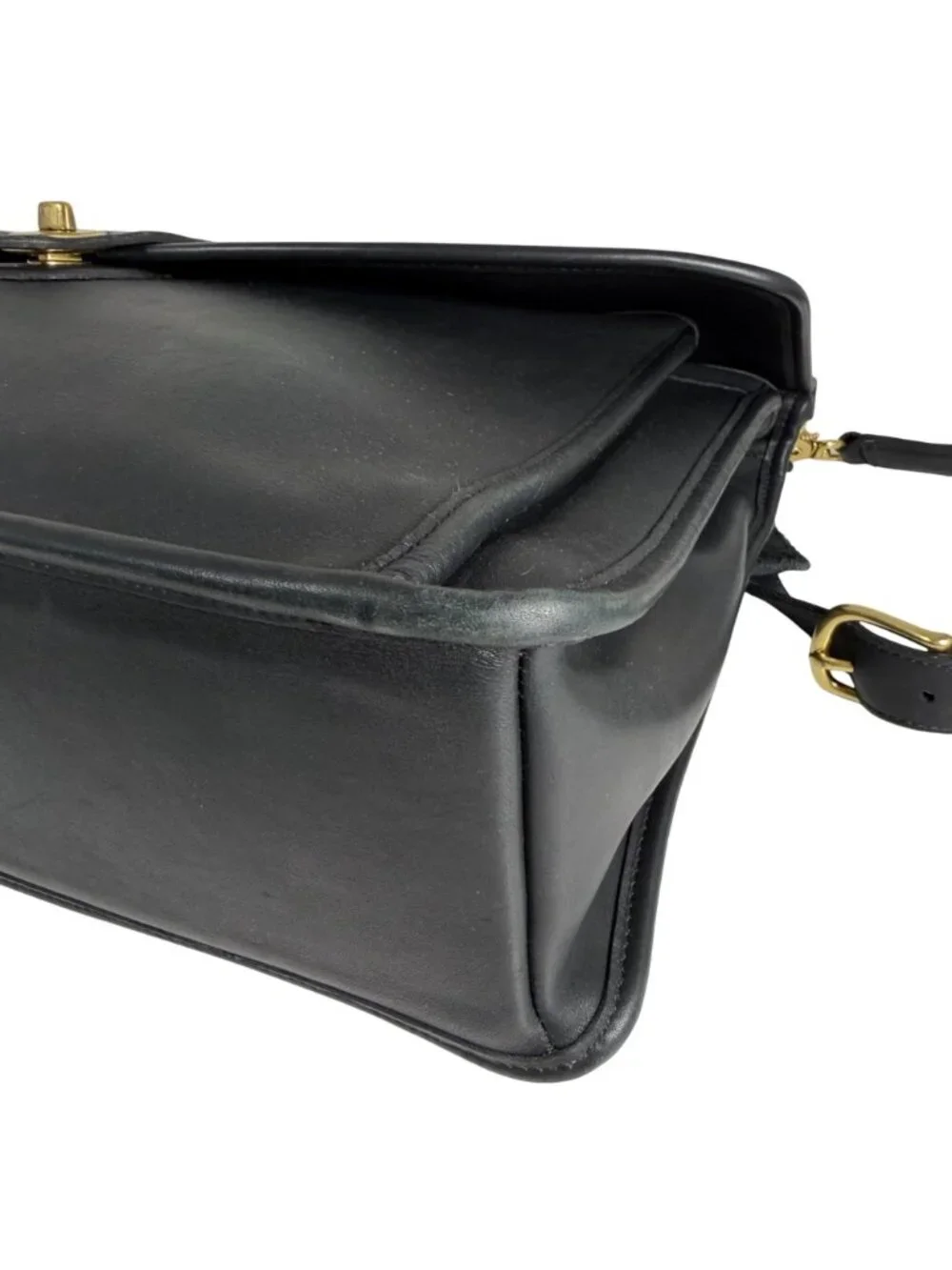 Vintage Coach Beekman Black Glove Tanned Leather Briefcase #5266